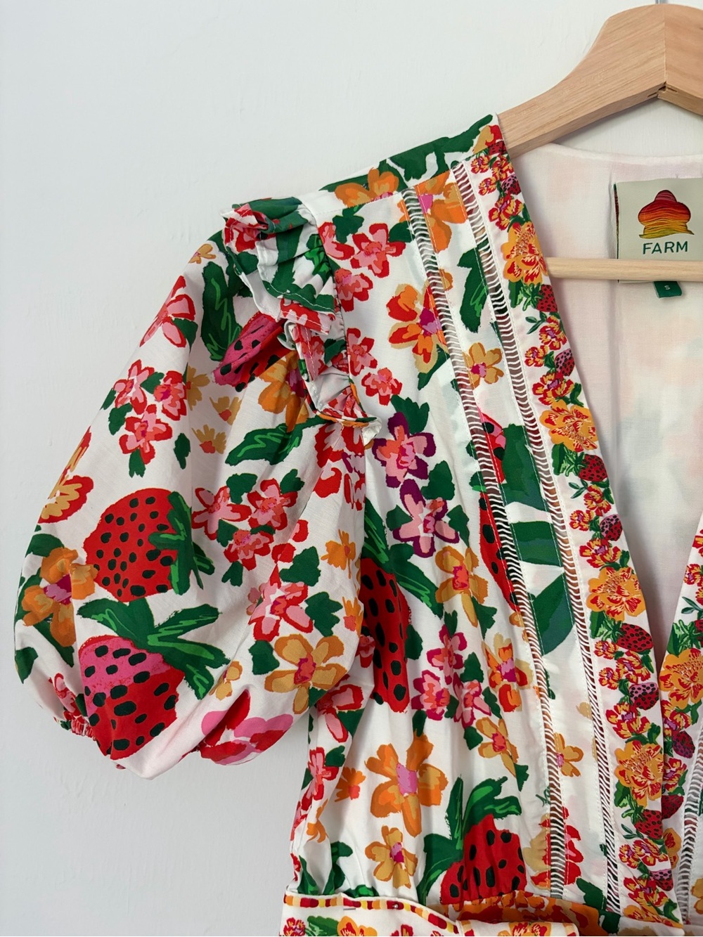 FARM Rio White One-Piece with Bright Strawberry & Floral Print - Picture 3 of 9